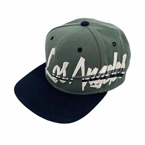 Pit Bull Snapback Hat Gray Black Big Script Flat Brim Hip Hop Streetwear Y2K